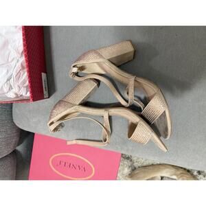 vanelli rose gold jewel heels size 8